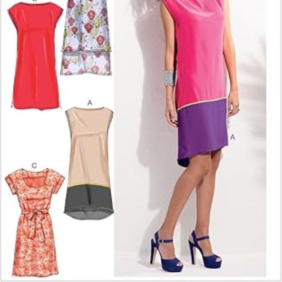 McCall Patterns M6551 Misses' Dresses and Belt, Sizes(XSM-SML-MED) - Picture 3 of 4